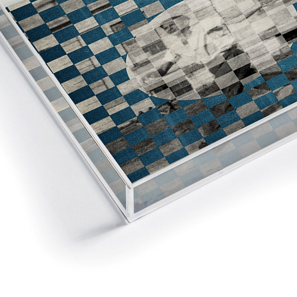 DENY Designs Checker Collage Acrylic Tray