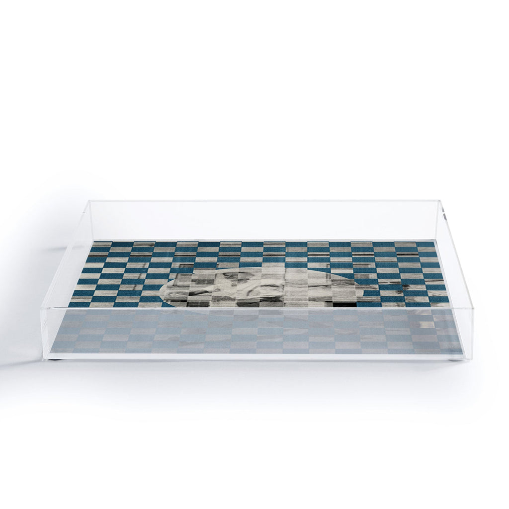 DENY Designs Checker Collage Acrylic Tray