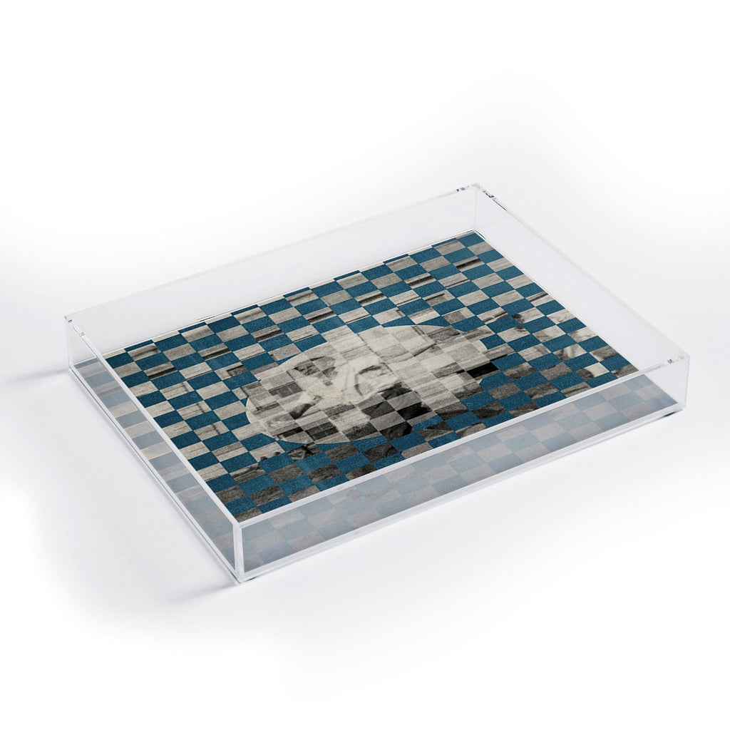 DENY Designs Checker Collage Acrylic Tray