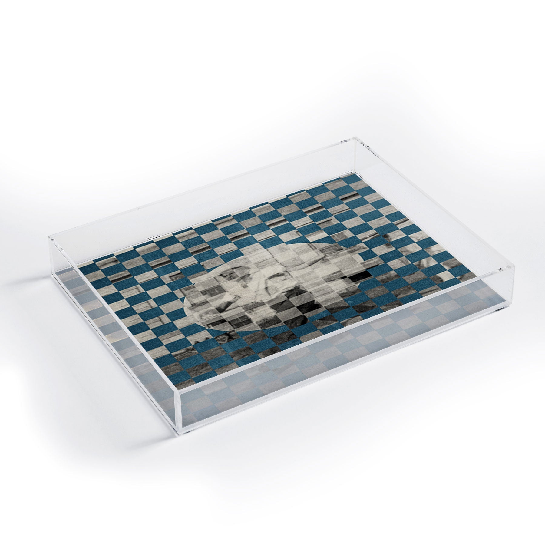 DENY Designs Checker Collage Acrylic Tray