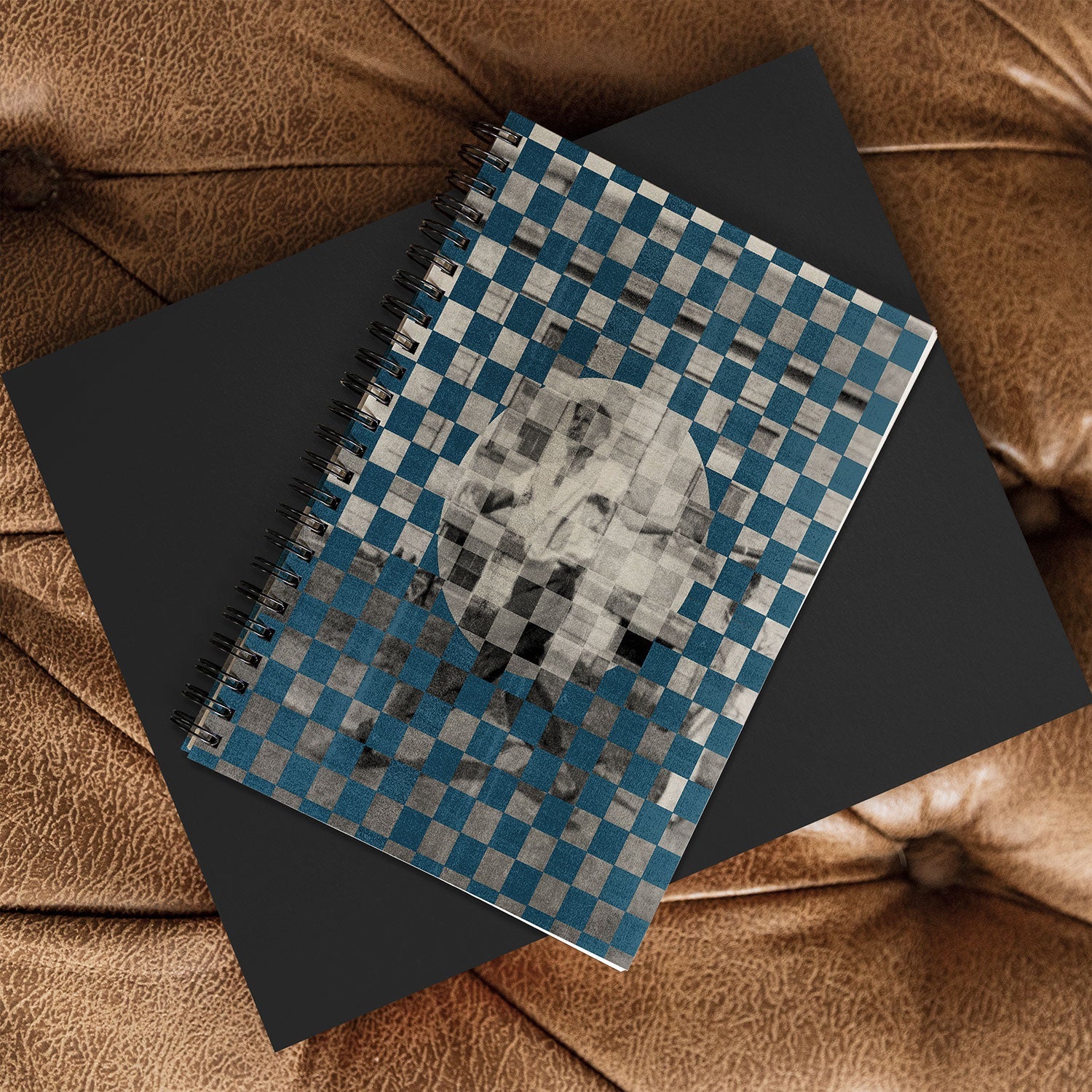 DENY Designs Checker Collage Spiral Notebook