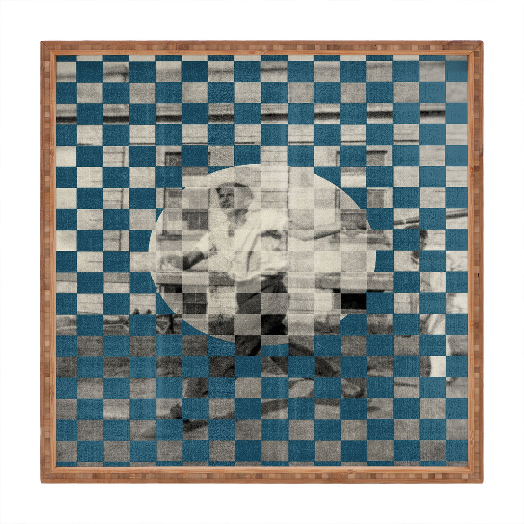 DENY Designs Checker Collage Square Tray
