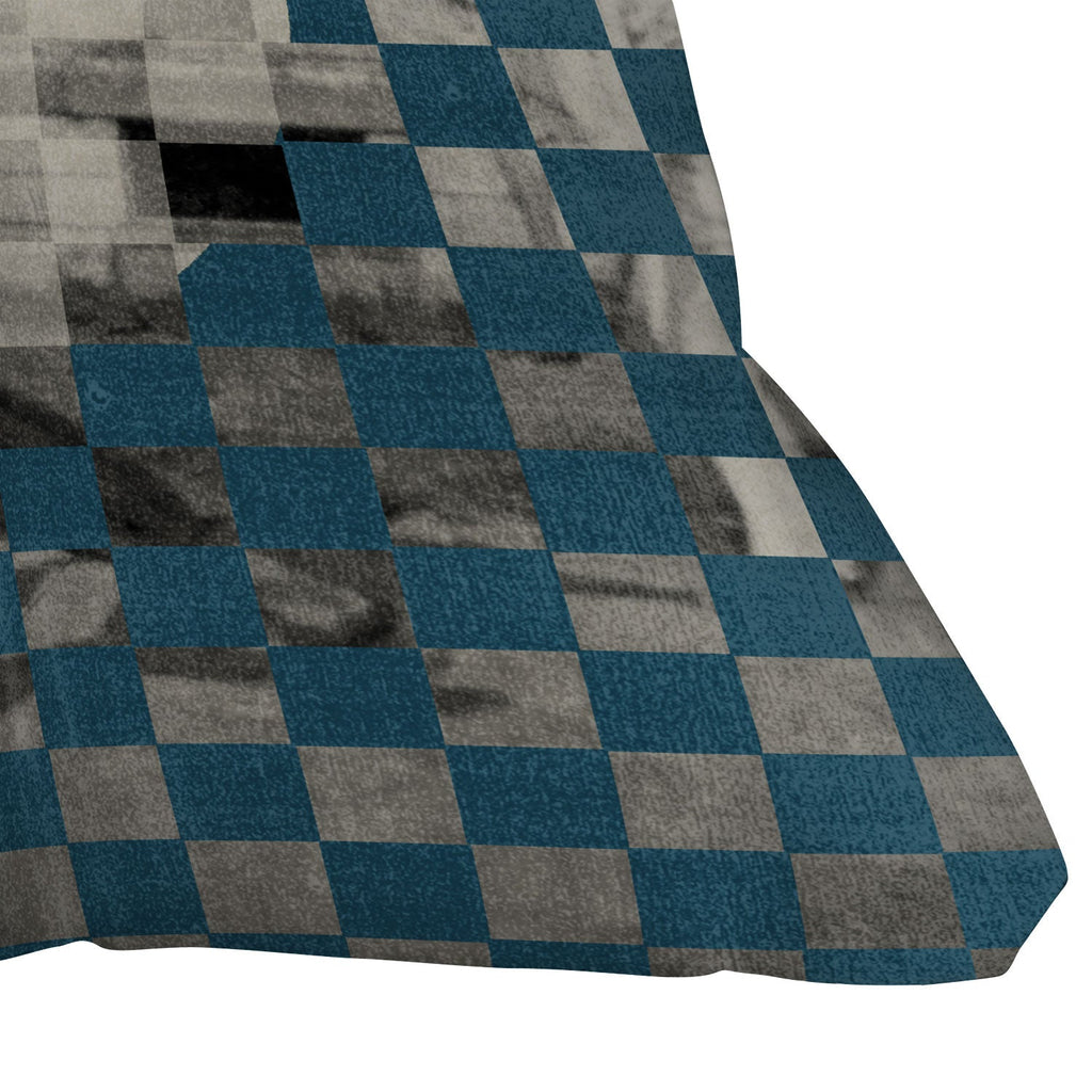 DENY Designs Checker Collage Outdoor Throw Pillow