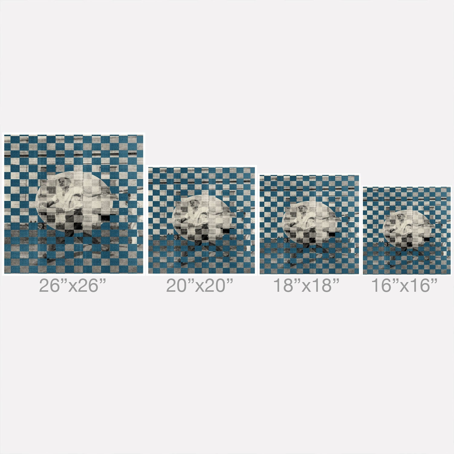 DENY Designs Checker Collage Outdoor Throw Pillow