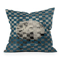 DENY Designs Checker Collage Outdoor Throw Pillow