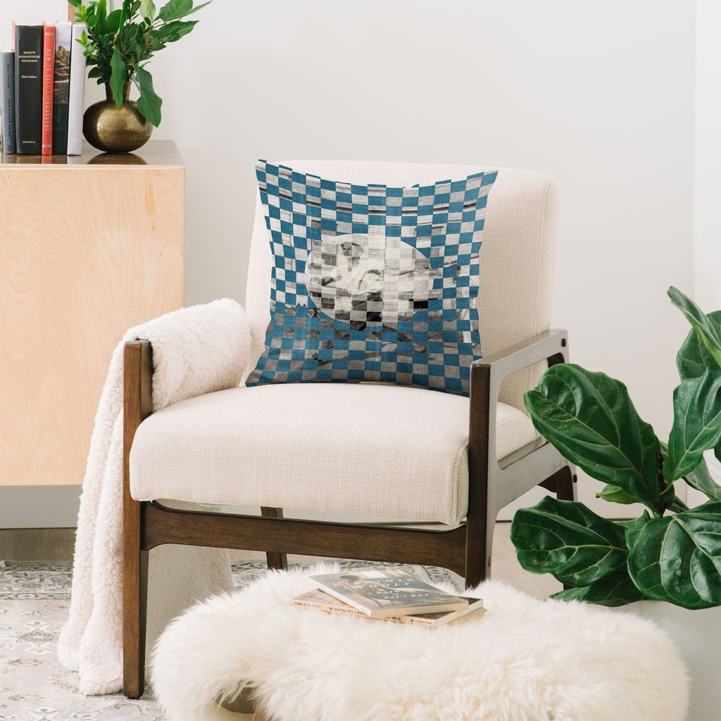 DENY Designs Checker Collage Throw Pillow