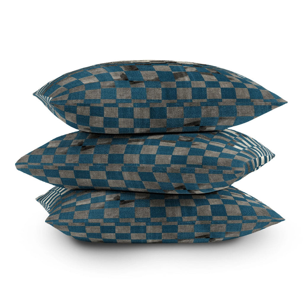 DENY Designs Checker Collage Outdoor Throw Pillow