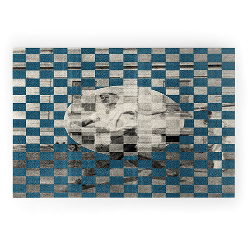 DENY Designs Checker Collage Welcome Mat
