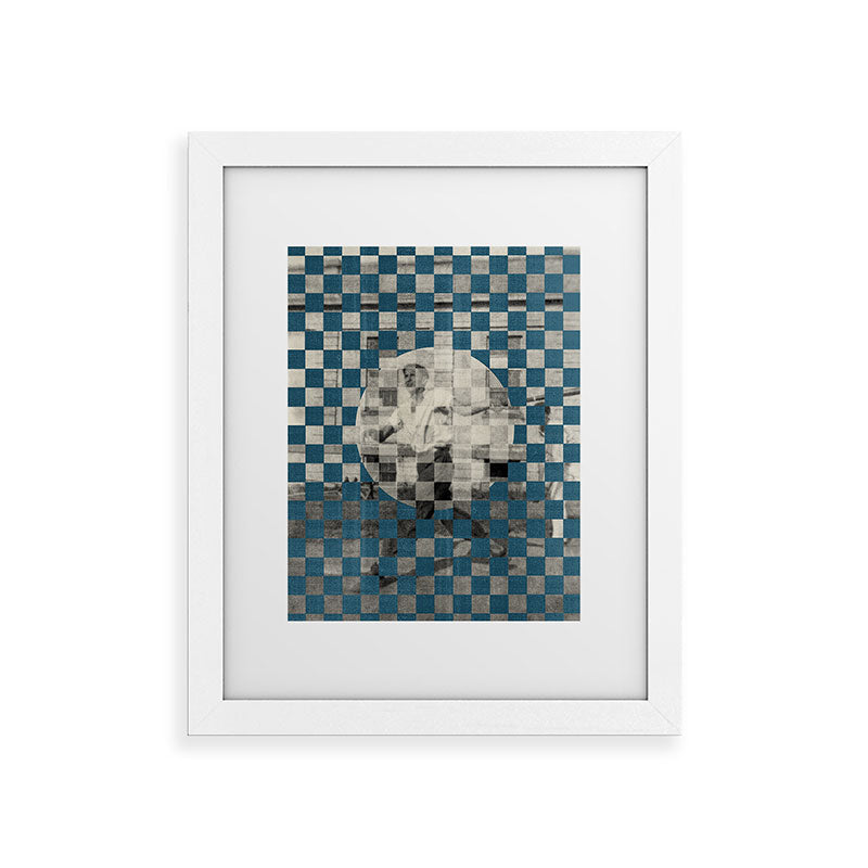 DENY Designs Checker Collage Framed Art Print