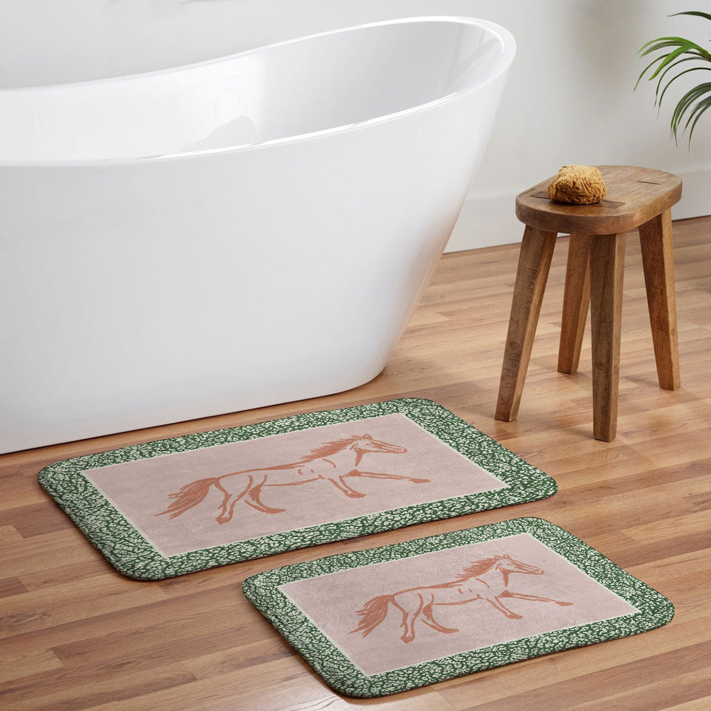 DENY Designs country horse 2 Memory Foam Bath Mat