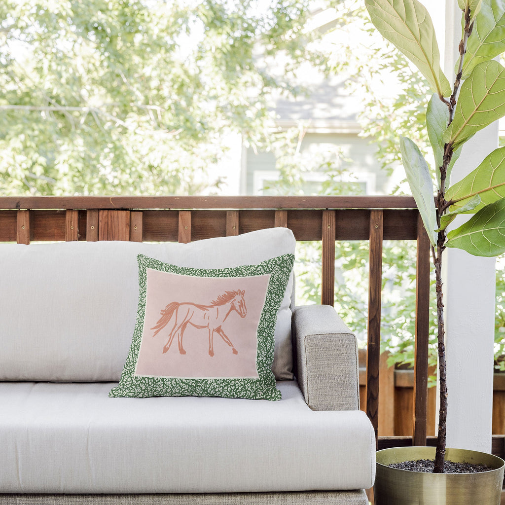 DENY Designs country horse 2 Outdoor Throw Pillow