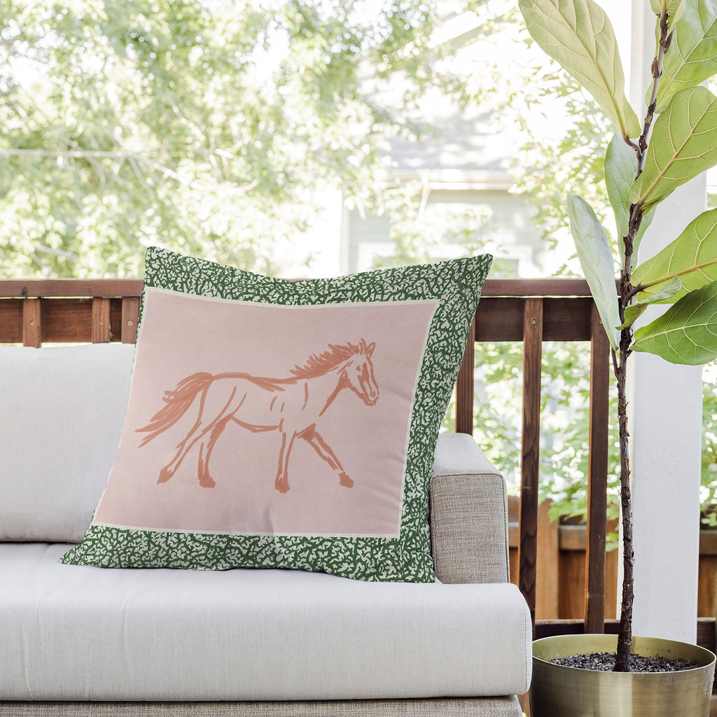 DENY Designs country horse 2 Outdoor Throw Pillow