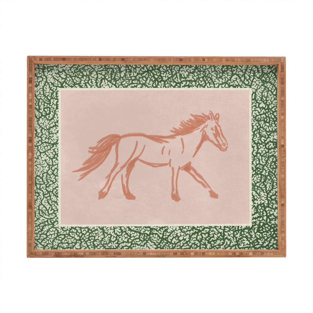 DENY Designs country horse 2 Rectangular Tray
