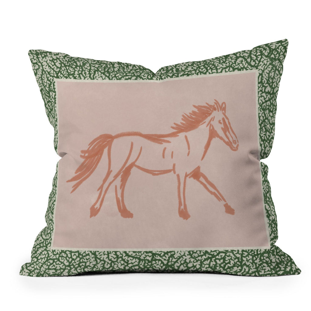 DENY Designs country horse 2 Throw Pillow