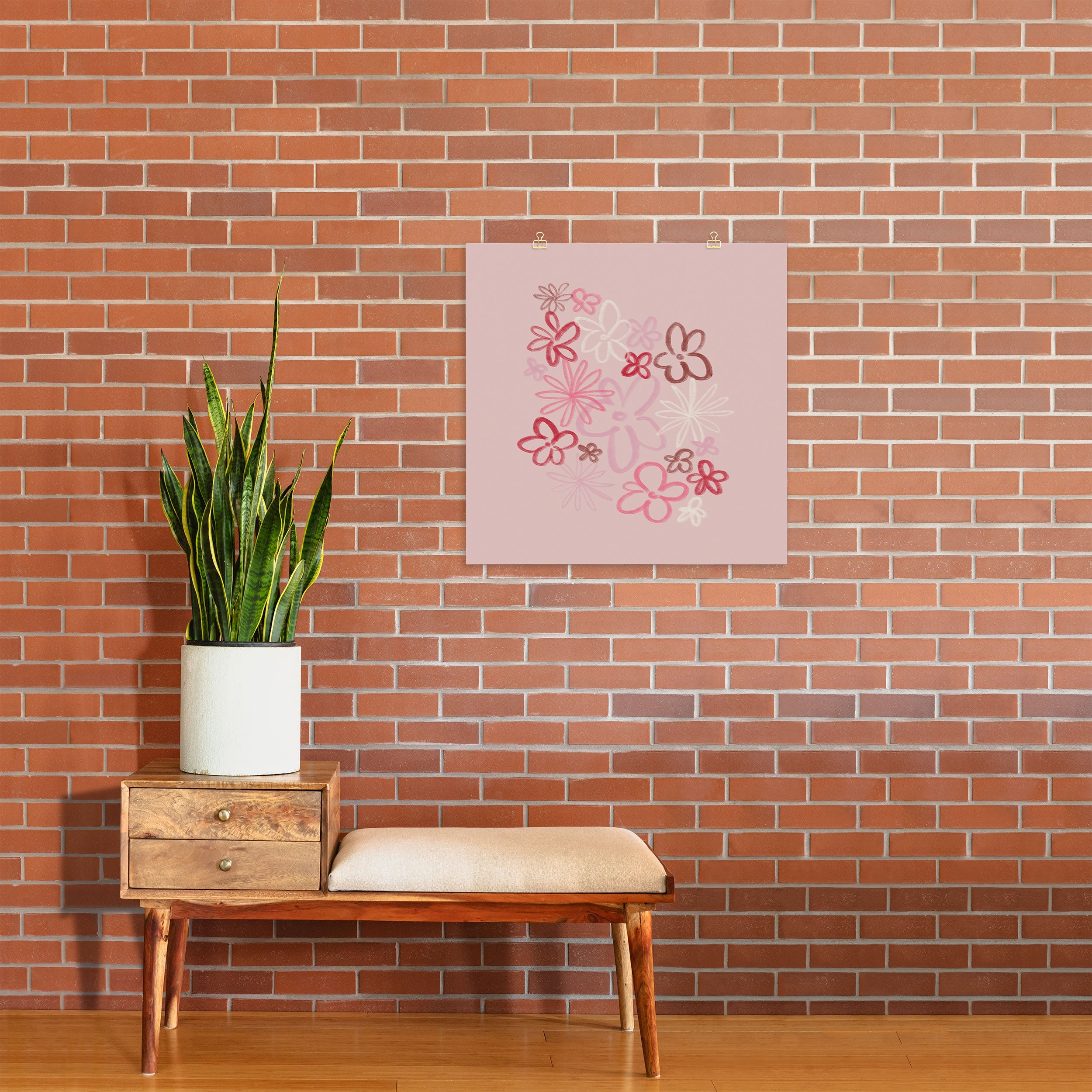 DENY Designs daisy pinks Art Print