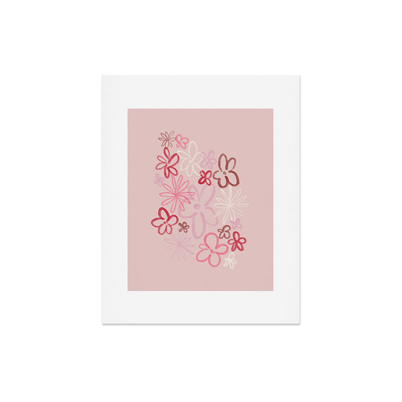 DENY Designs daisy pinks Art Print