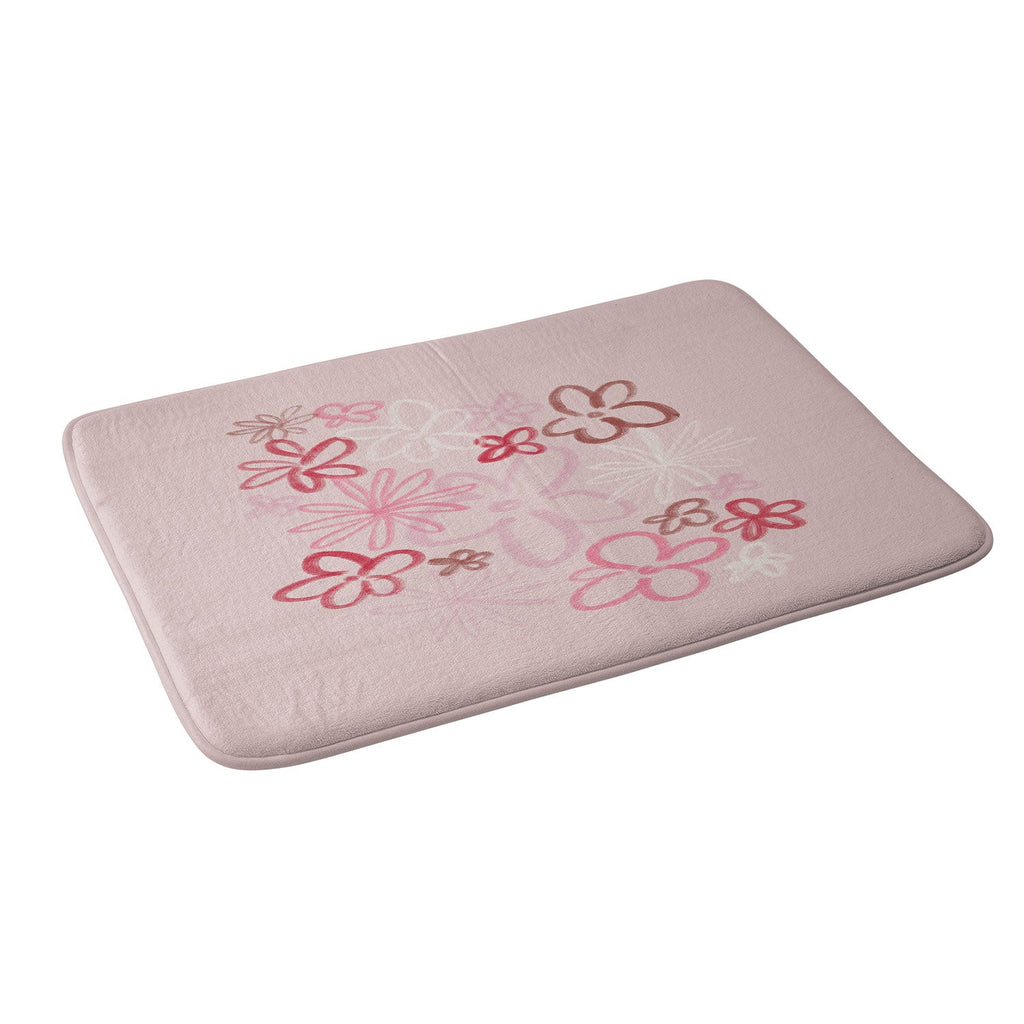 DENY Designs daisy pinks Memory Foam Bath Mat