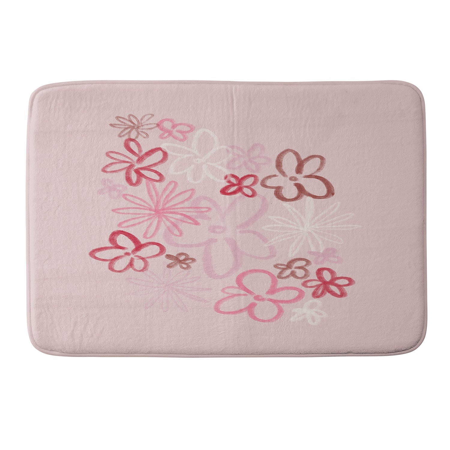 DENY Designs daisy pinks Memory Foam Bath Mat
