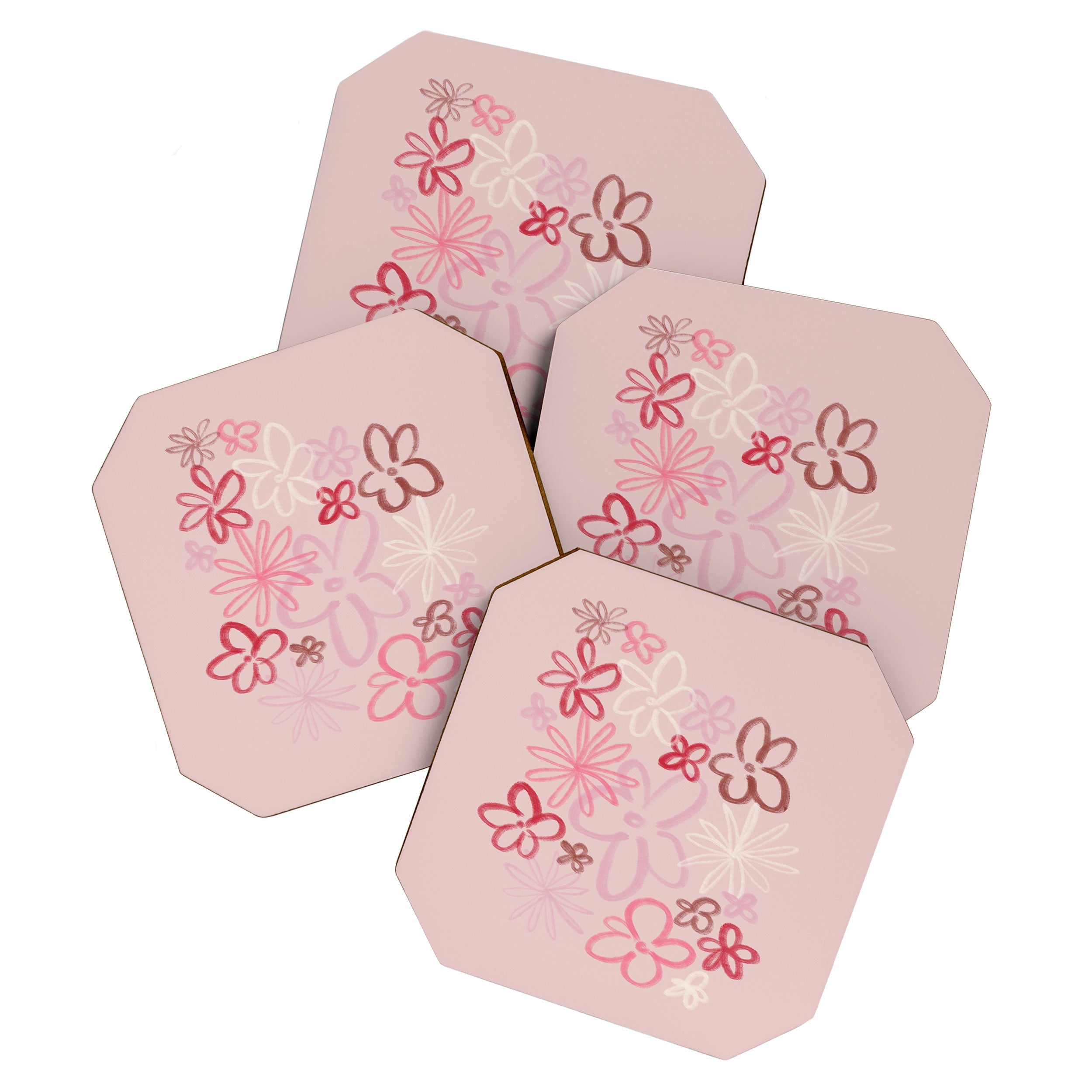 DENY Designs daisy pinks Coaster Set
