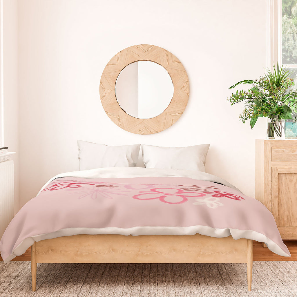 DENY Designs daisy pinks Duvet Cover