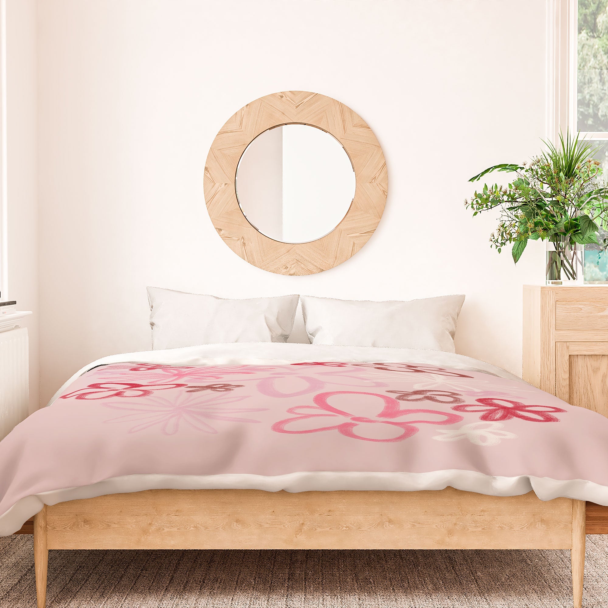 DENY Designs daisy pinks Duvet Cover