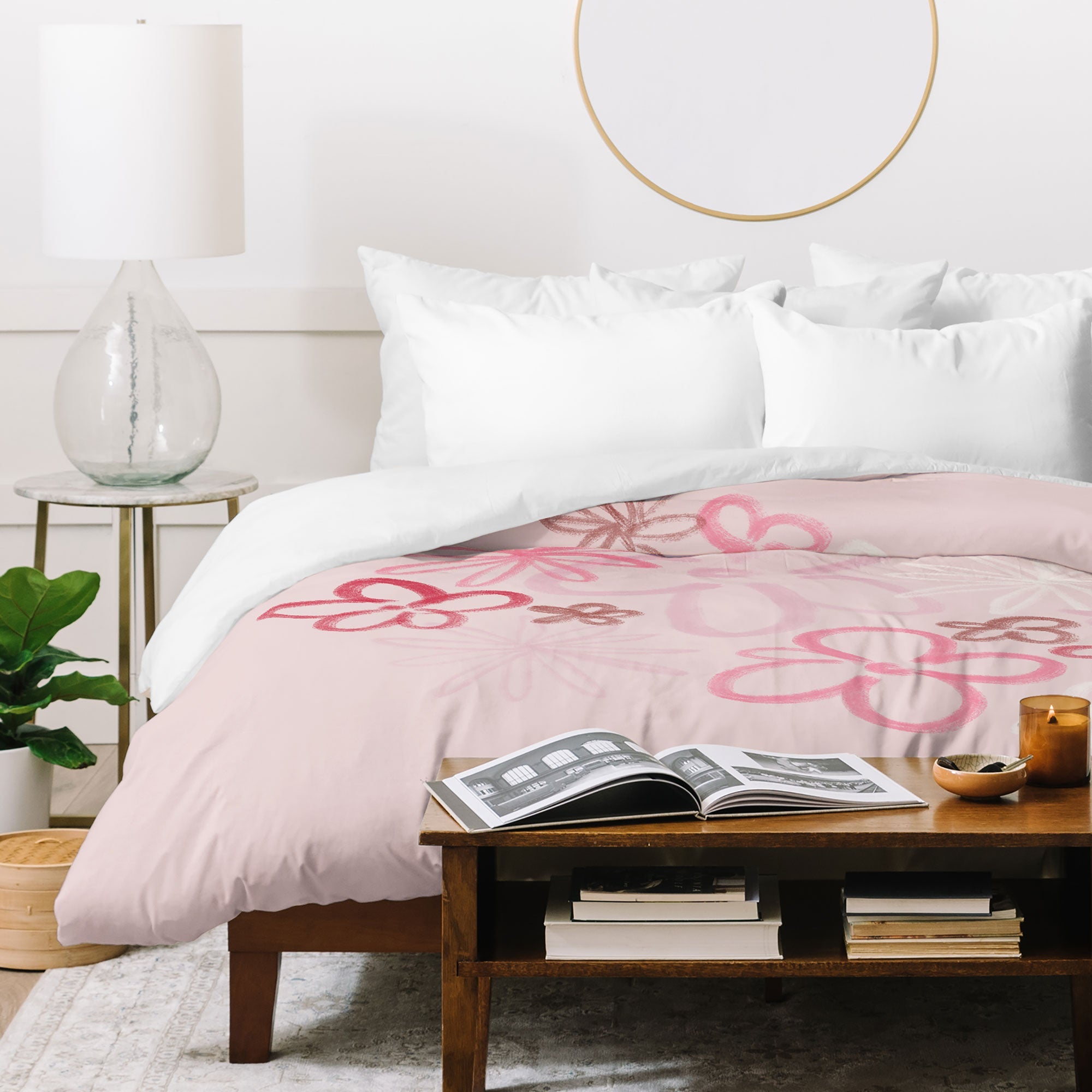 DENY Designs daisy pinks Duvet Cover