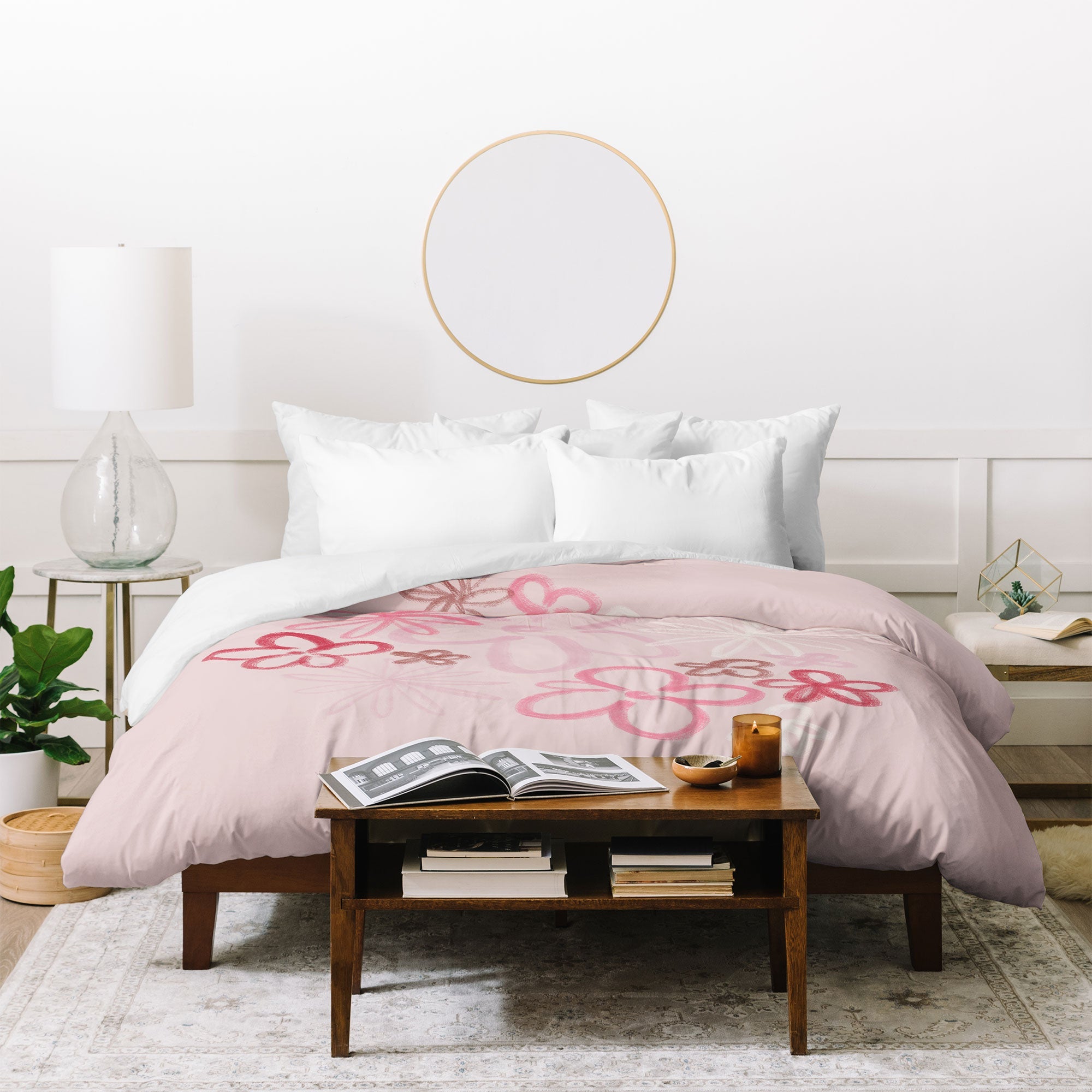 DENY Designs daisy pinks Duvet Cover