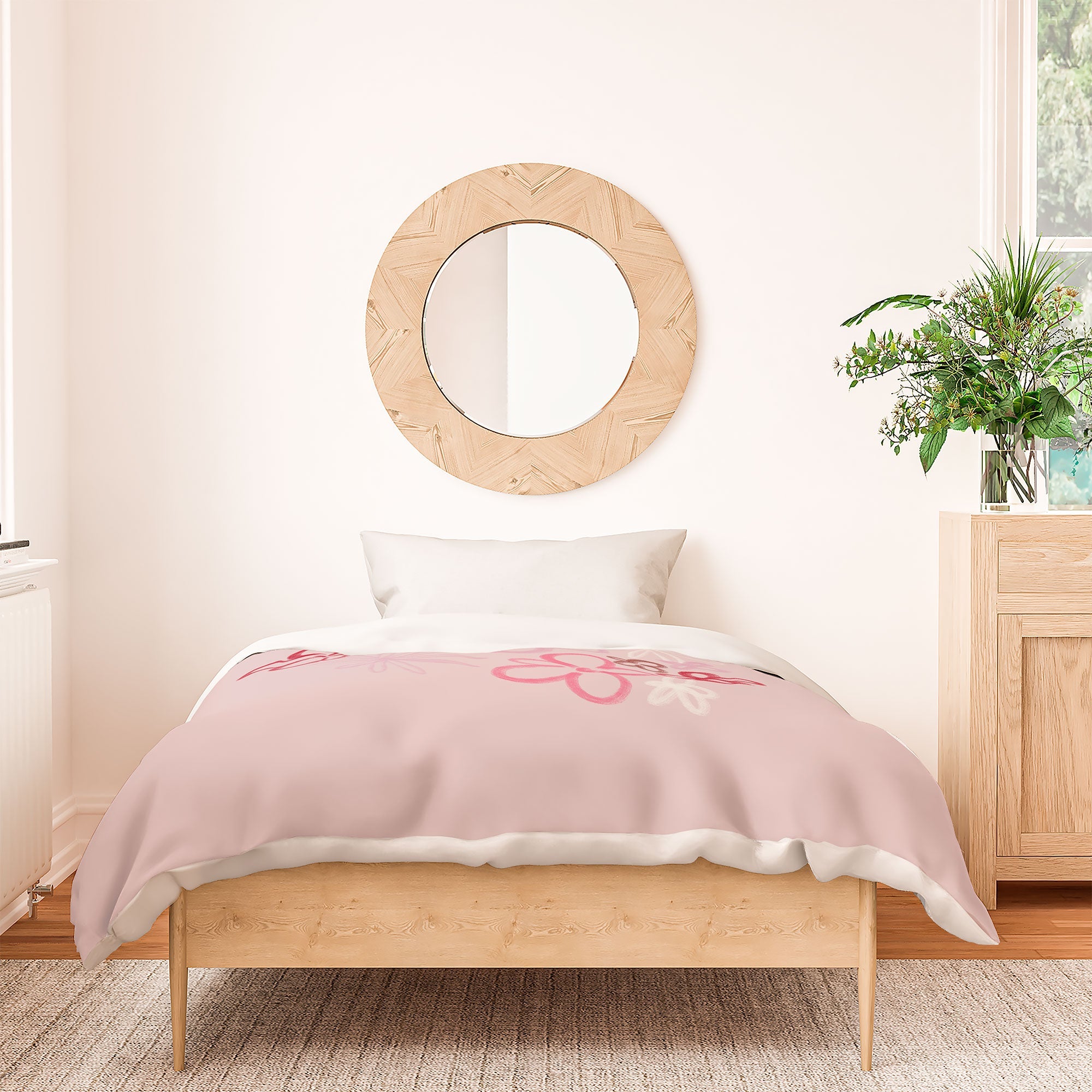 DENY Designs daisy pinks Duvet Cover