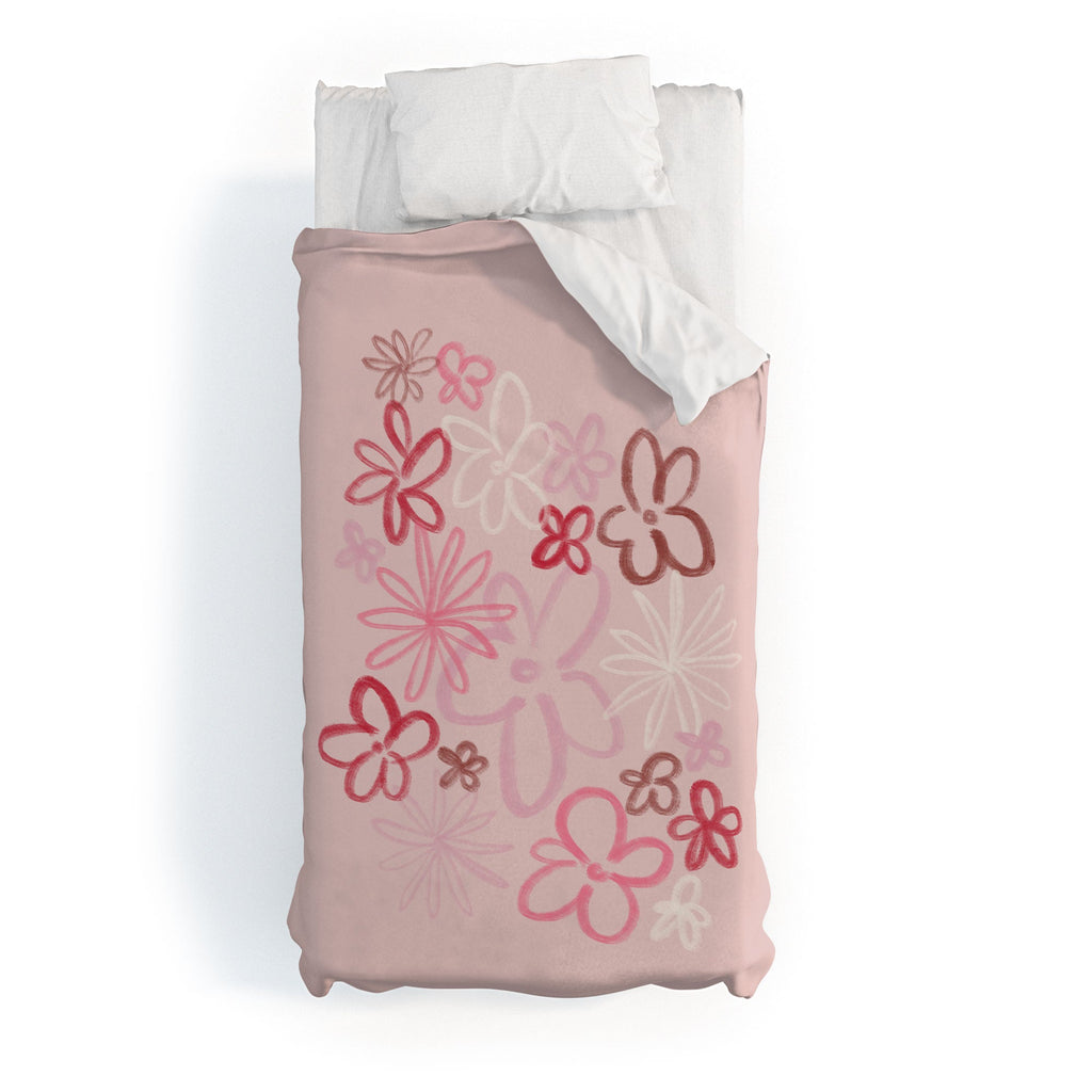 DENY Designs daisy pinks Duvet Cover