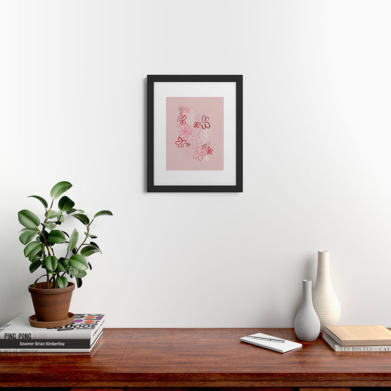 DENY Designs daisy pinks Framed Art Print