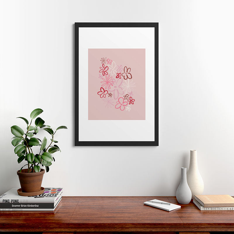 DENY Designs daisy pinks Framed Art Print
