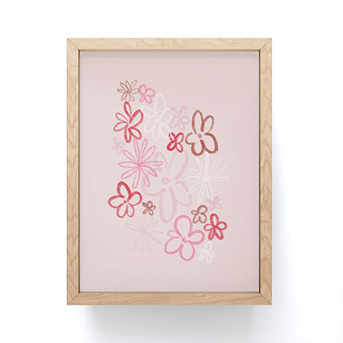DENY Designs daisy pinks Framed Mini Art Print