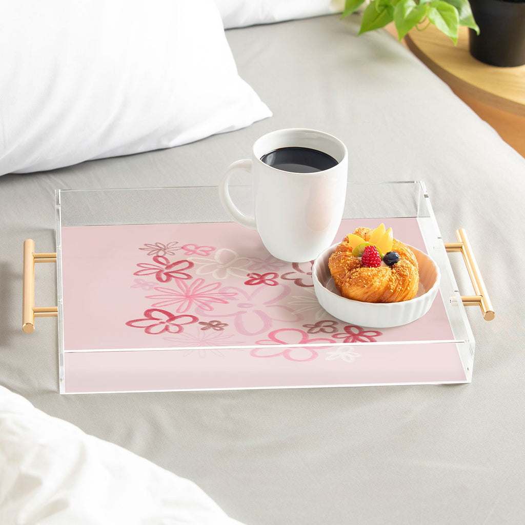 DENY Designs daisy pinks Acrylic Tray