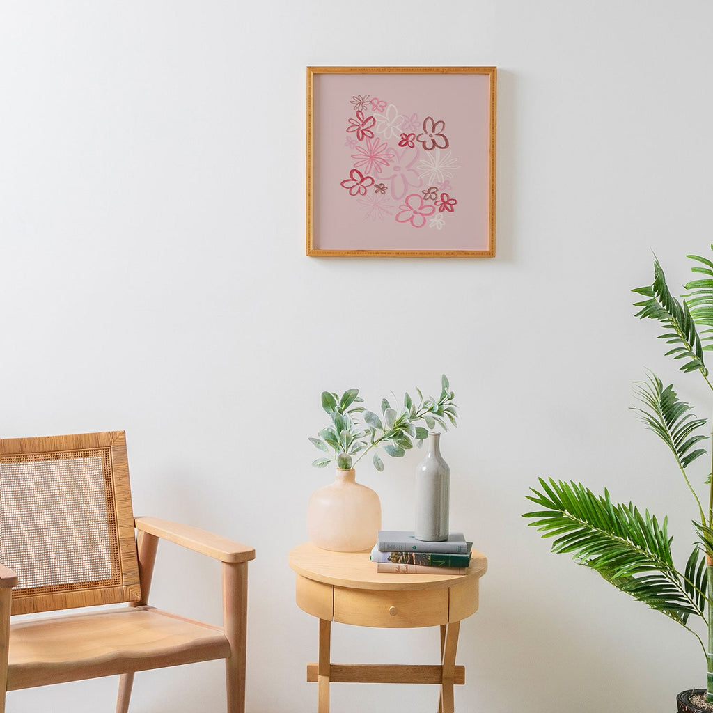 DENY Designs daisy pinks Framed Wall Art