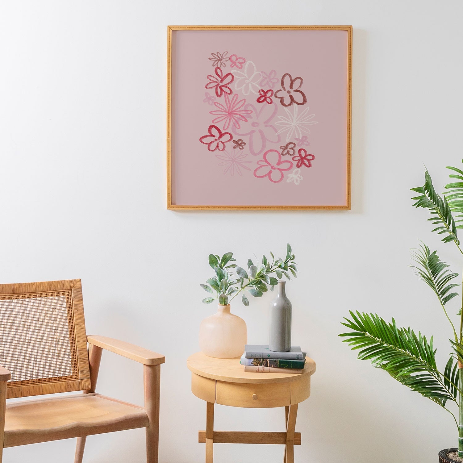 DENY Designs daisy pinks Framed Wall Art