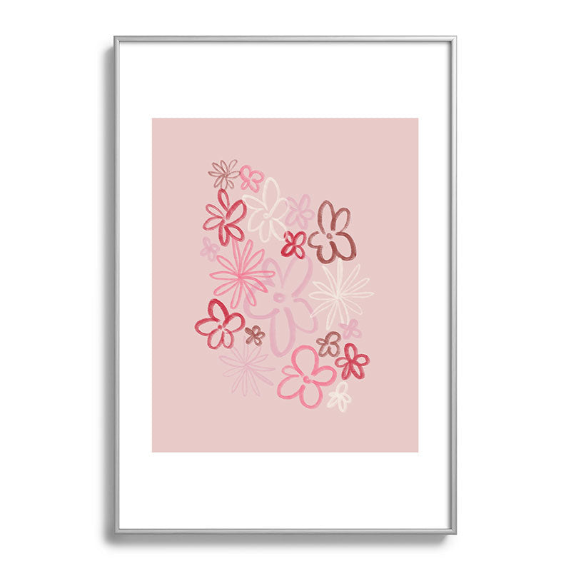 DENY Designs daisy pinks Metal Framed Art Print