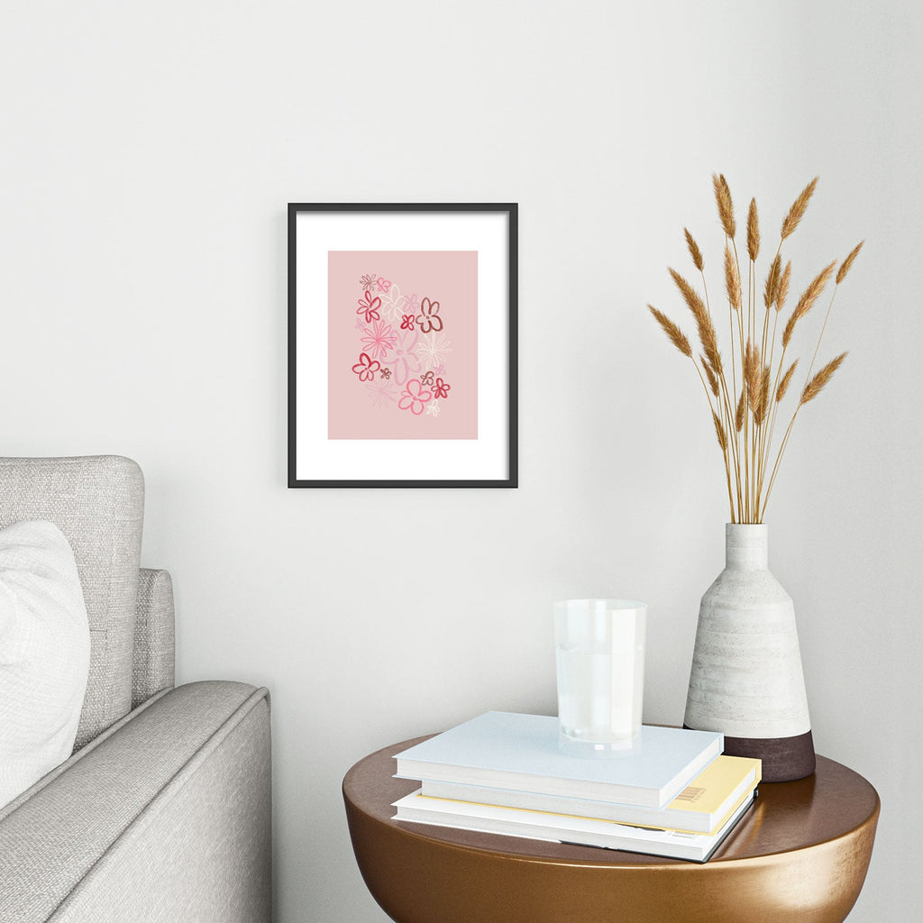 DENY Designs daisy pinks Metal Framed Art Print