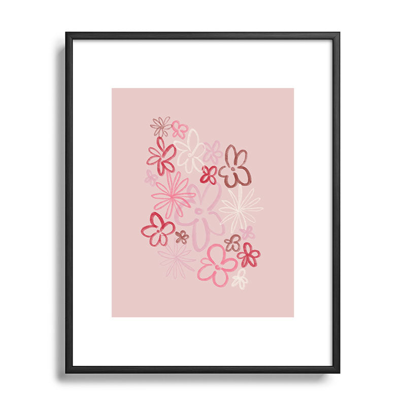 DENY Designs daisy pinks Metal Framed Art Print