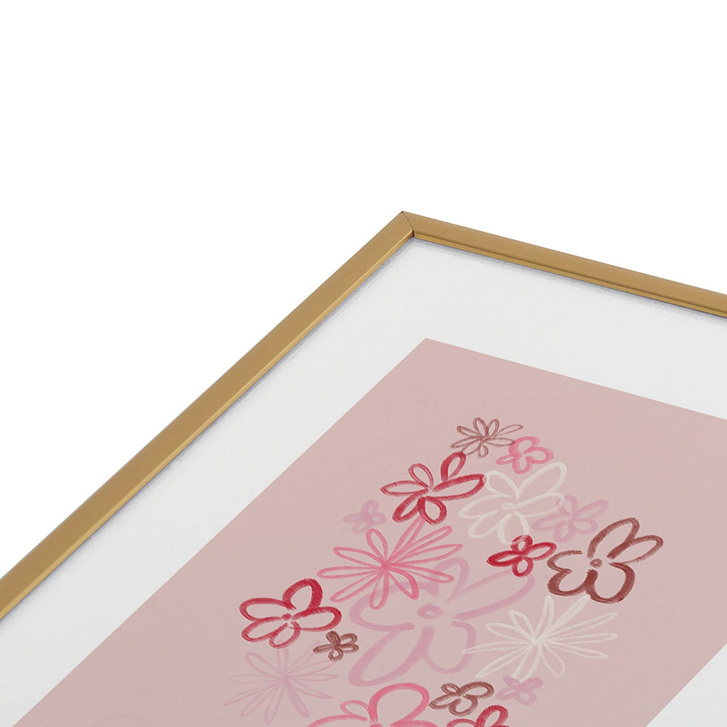 DENY Designs daisy pinks Metal Framed Art Print