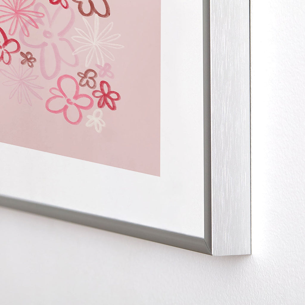 DENY Designs daisy pinks Metal Framed Art Print