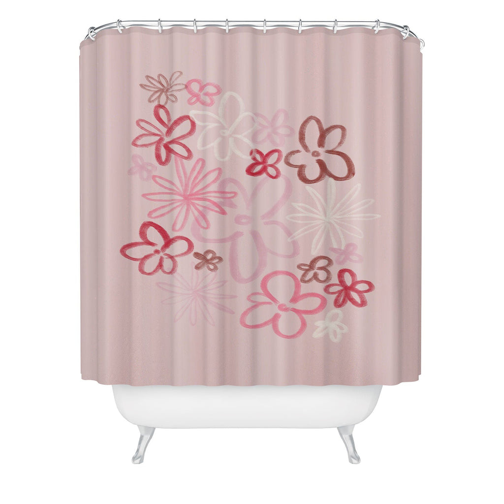 DENY Designs daisy pinks Shower Curtain