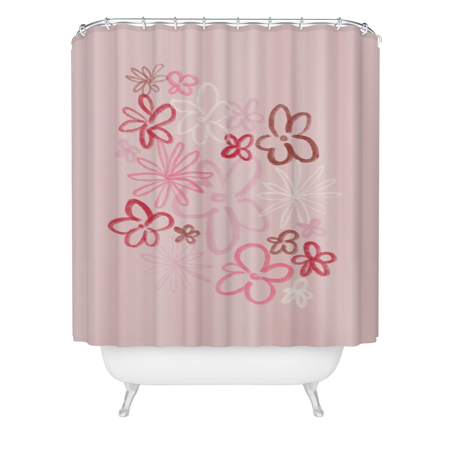 DENY Designs daisy pinks Shower Curtain
