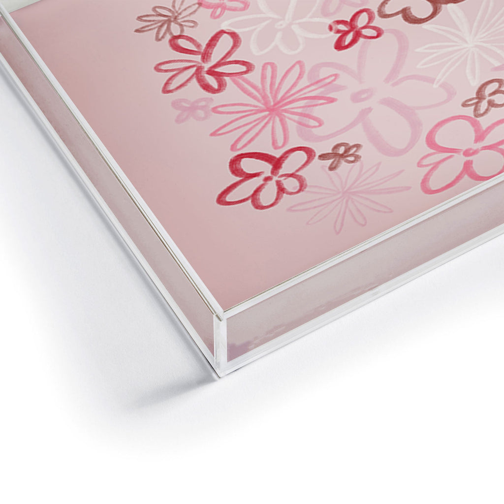DENY Designs daisy pinks Acrylic Tray