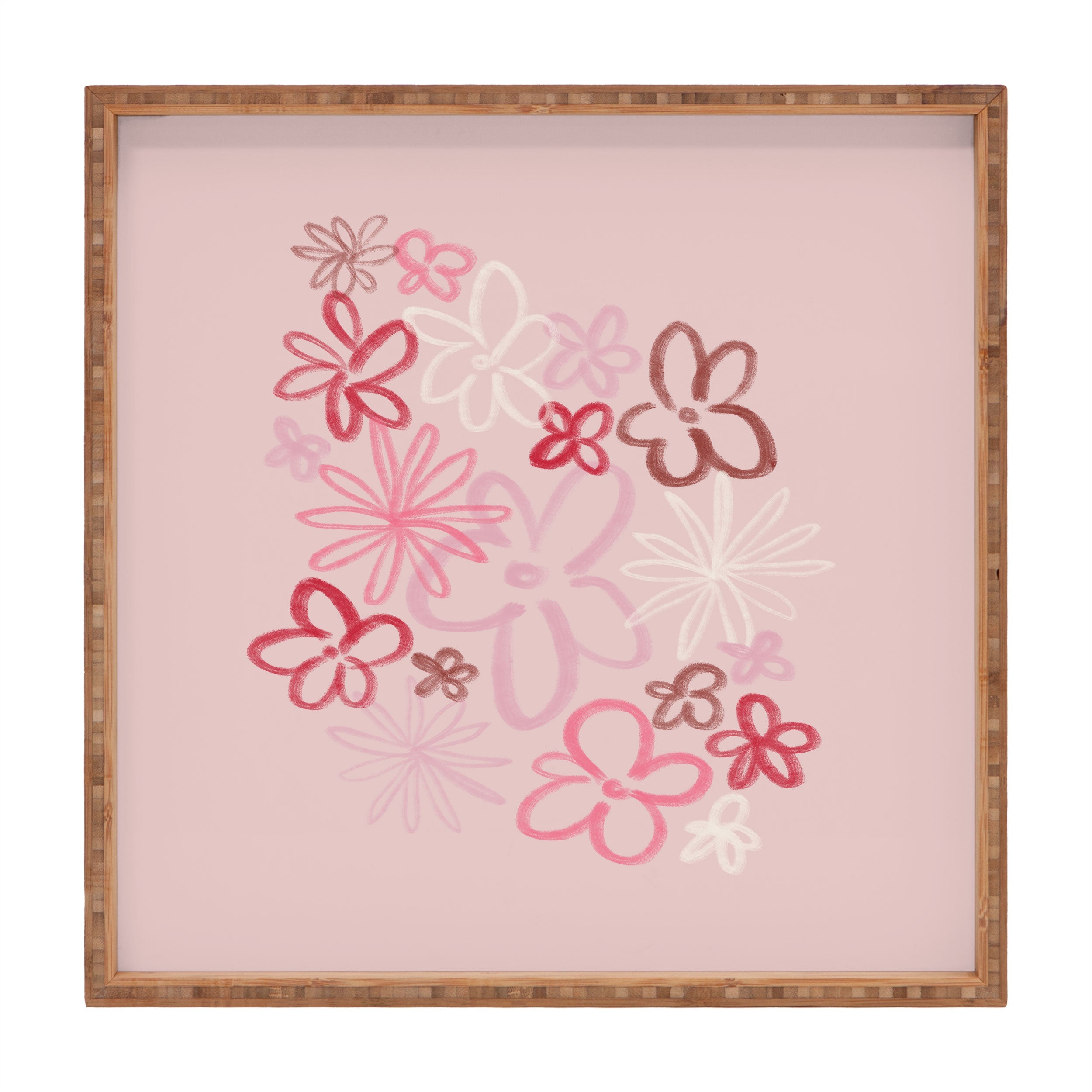 DENY Designs daisy pinks Square Tray
