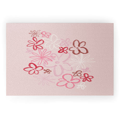 DENY Designs daisy pinks Welcome Mat