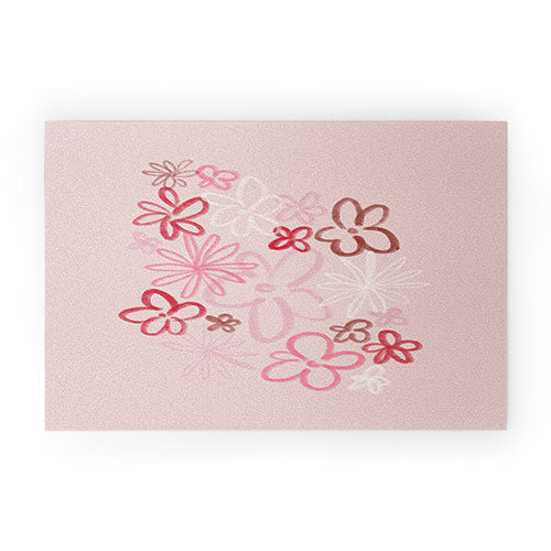 DENY Designs daisy pinks Welcome Mat