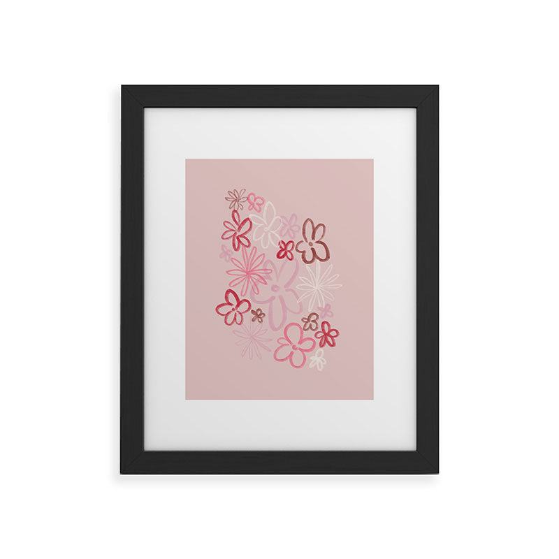 DENY Designs daisy pinks Framed Art Print