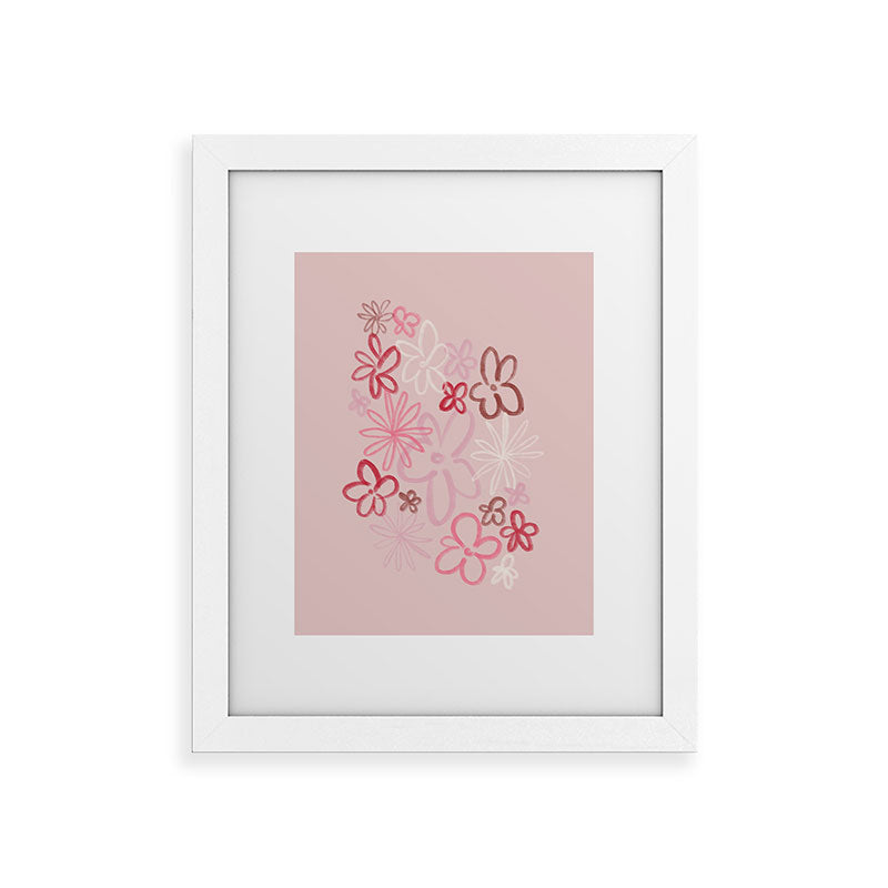 DENY Designs daisy pinks Framed Art Print