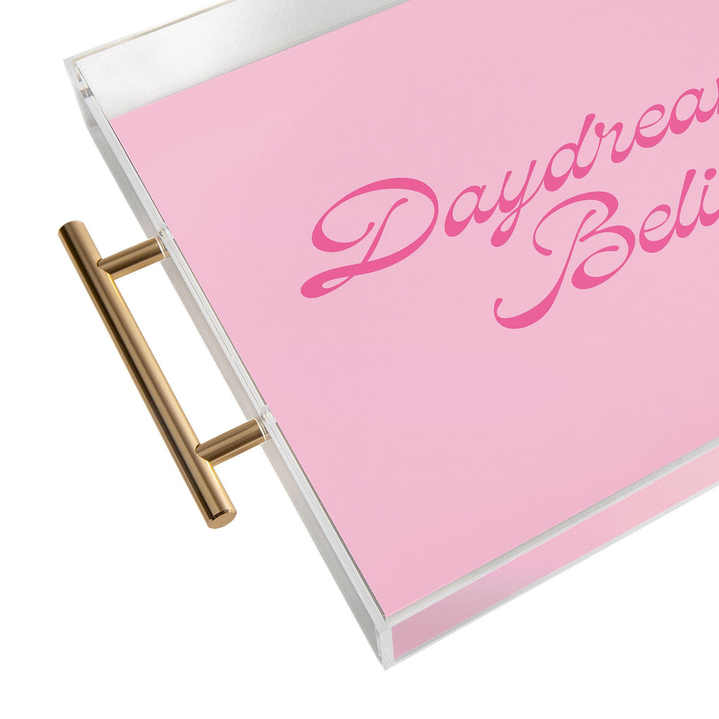 DENY Designs Daydream Believer Pink Acrylic Tray