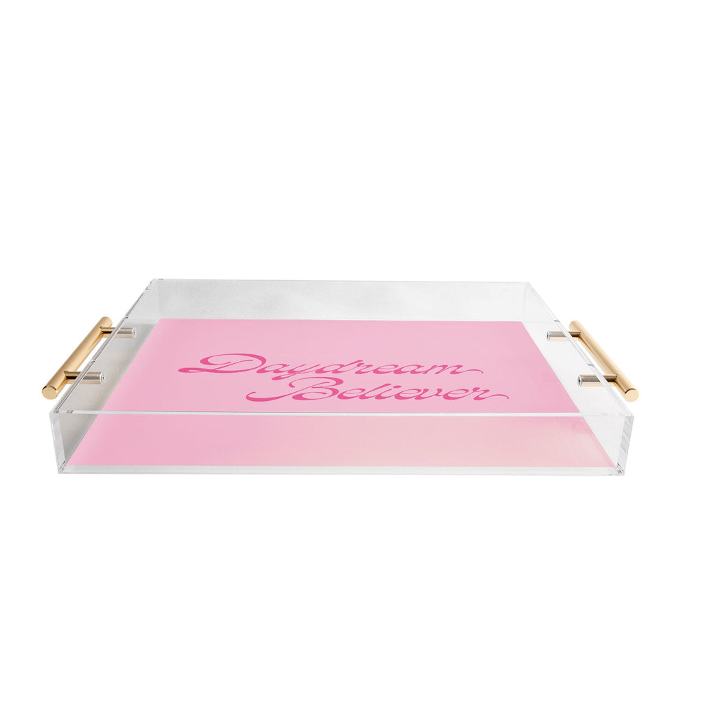DENY Designs Daydream Believer Pink Acrylic Tray